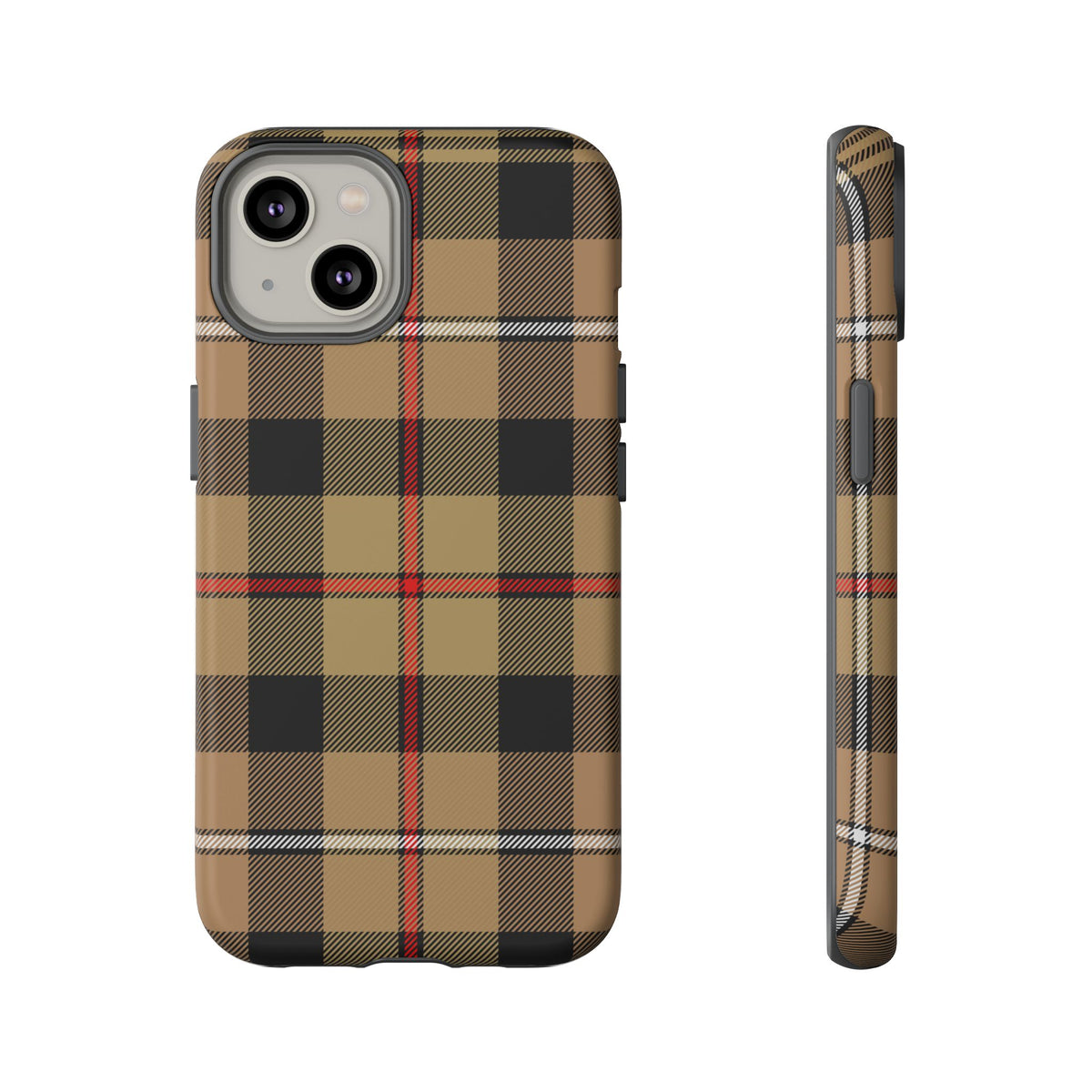 MacKenzie Hunting (Brown) Traditional Tartan iPhone Case | Dual-Layer Matt Protective Cover