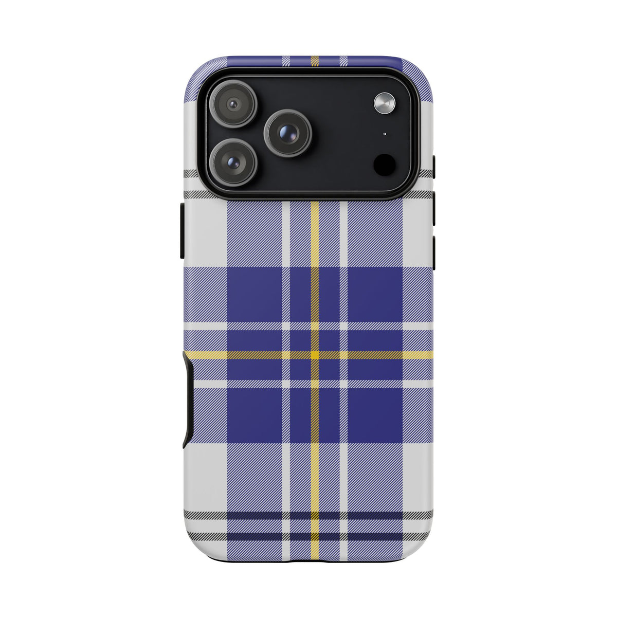 MacPherson Dress Blue Tartan iPhone Case | Dual-Layer Matt Protective Cover