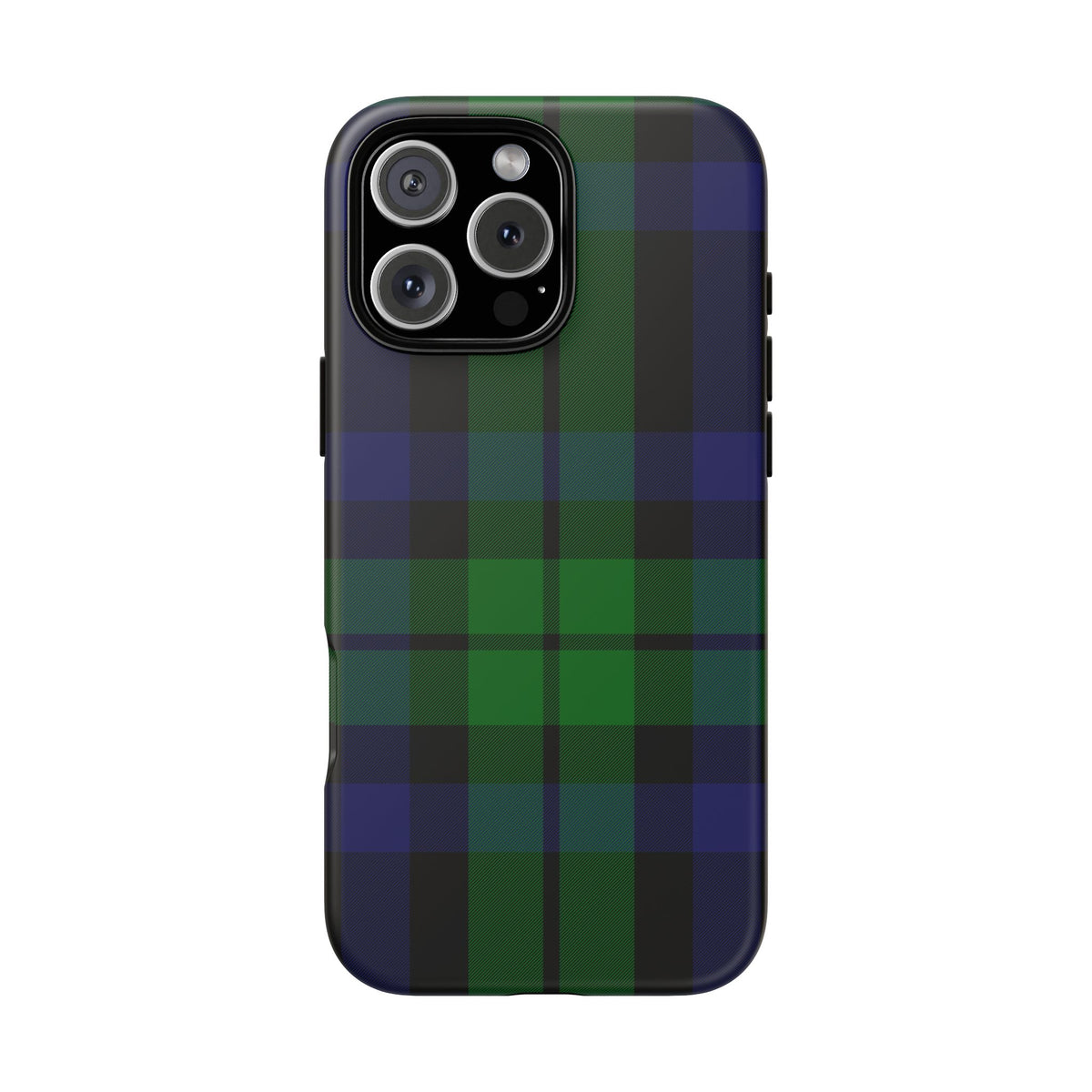 Black Watch Traditional Tartan iPhone Case | Dual-Layer Matt Protective Cover