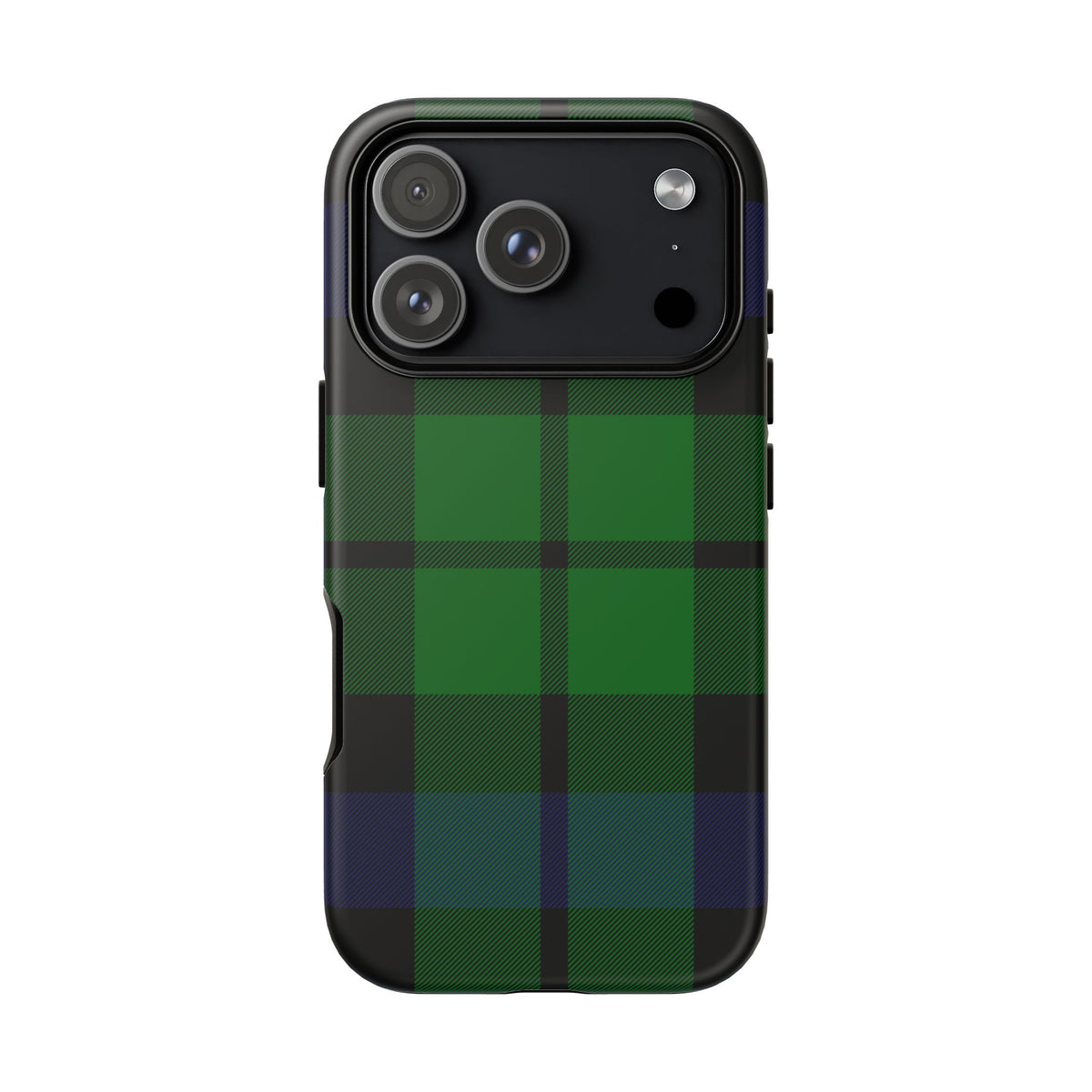 Black Watch Traditional Tartan iPhone Case | Dual-Layer Matte Protective Cover