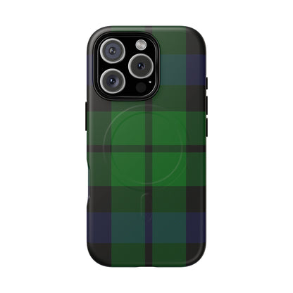 Black Watch Traditional Tartan MagSafe® iPhone Case | Luxury Magnetic Phone Cover