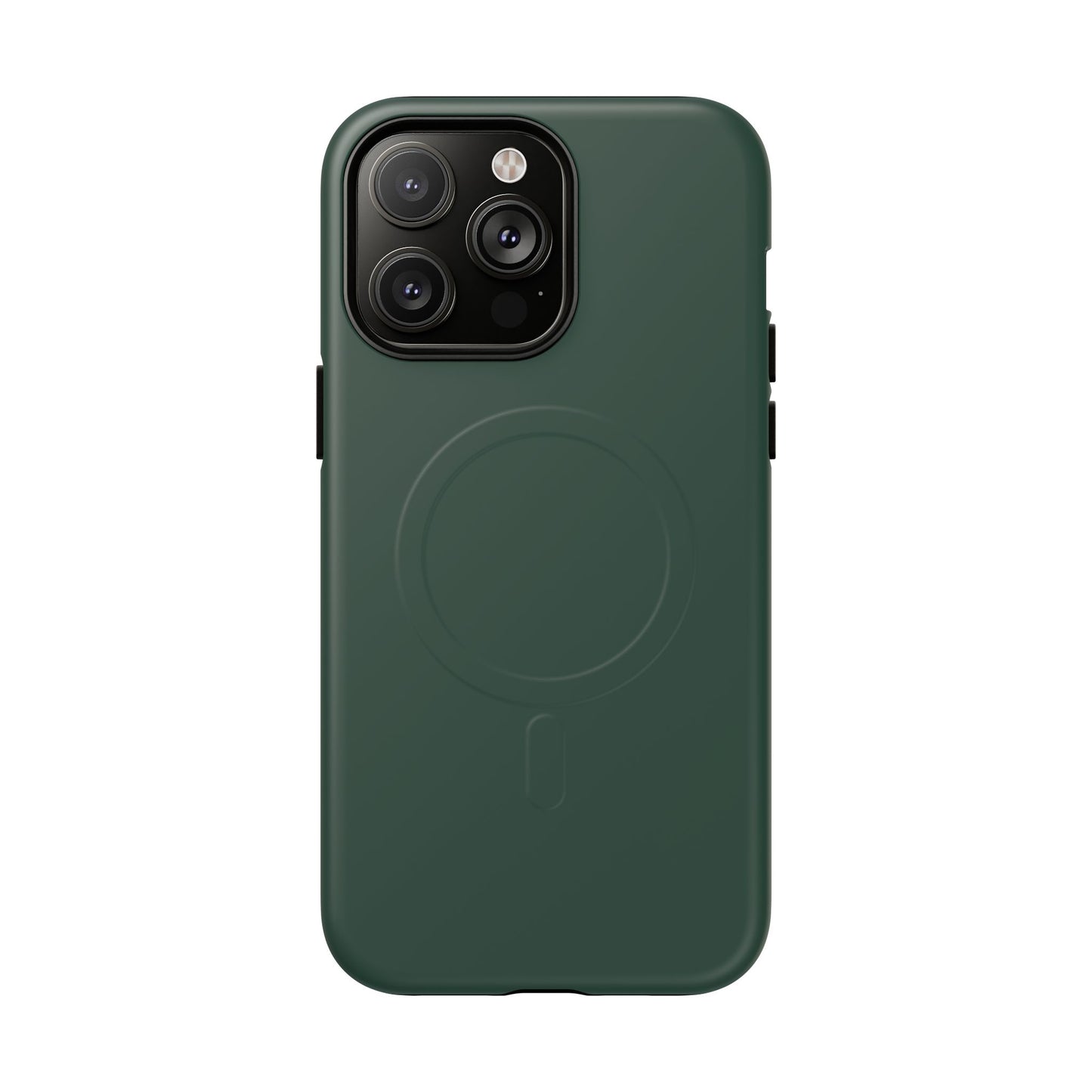 Bottle Green Minimalist Heritage Check MagSafe® iPhone Case | Luxury Magnetic Phone Cover