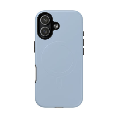 Cloud Blue Minimalist Heritage Check MagSafe® iPhone Case | Luxury Magnetic Phone Cover