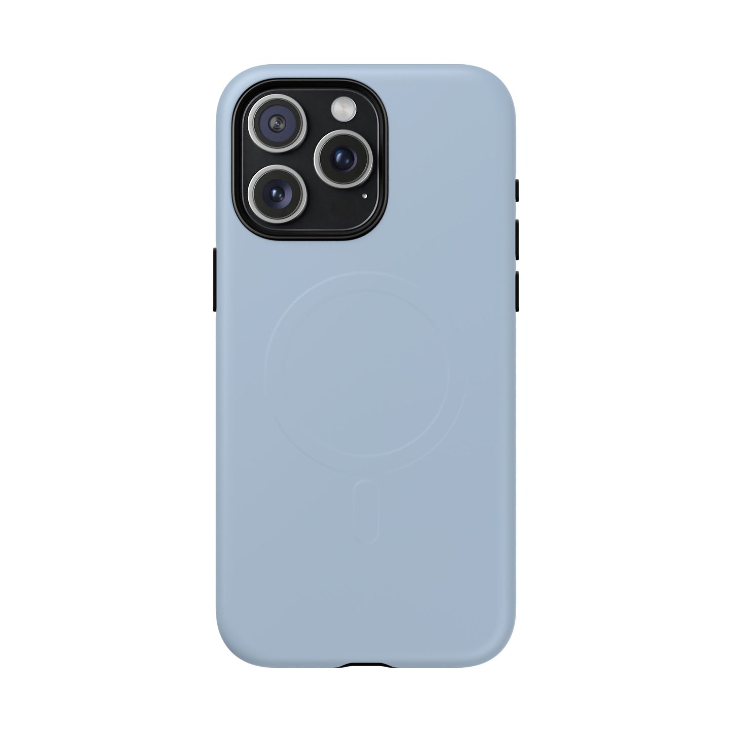 Cloud Blue Minimalist Heritage Check MagSafe® iPhone Case | Luxury Magnetic Phone Cover