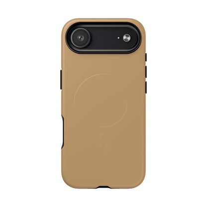 Camel Minimalist Heritage Check MagSafe® iPhone Case | Luxury Magnetic Phone Cover