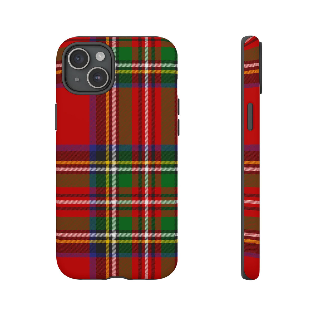 Royal Stewart Heritage Tartan iPhone Case | Dual-Layer Matt Protective Cover