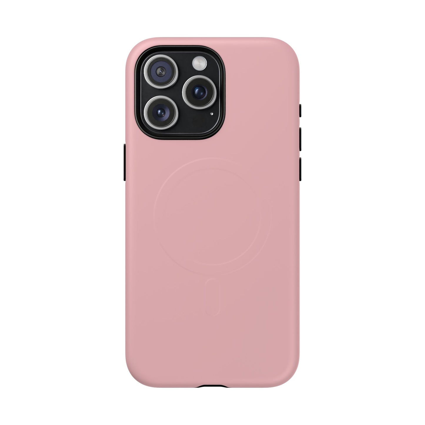 Blush Pink Minimalist Heritage Check MagSafe® iPhone Case | Luxury Magnetic Phone Cover