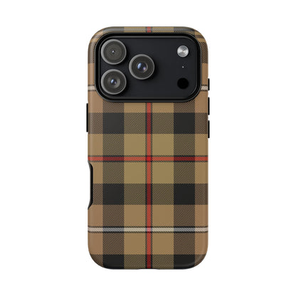 MacKenzie Hunting (Brown) Traditional Tartan iPhone Case | Dual-Layer Matt Protective Cover