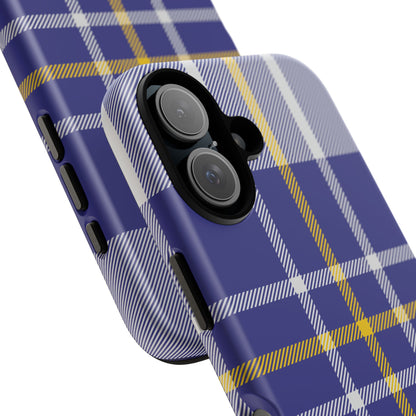 MacPherson Dress Blue Tartan iPhone Case | Luxury Protective Phone Cover