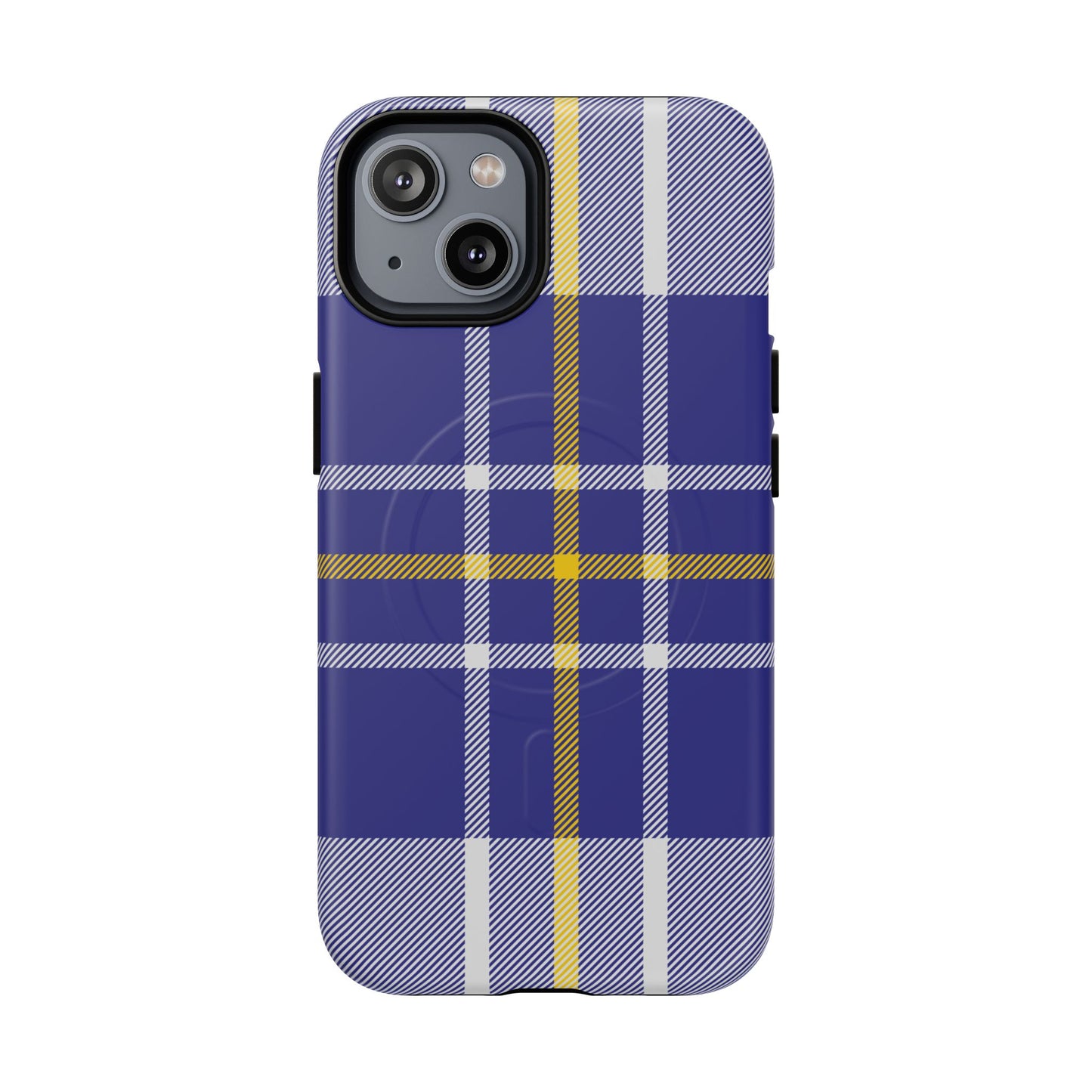 MacPherson Dress Blue Tartan MagSafe® iPhone Case | Luxury Magnetic Phone Cover