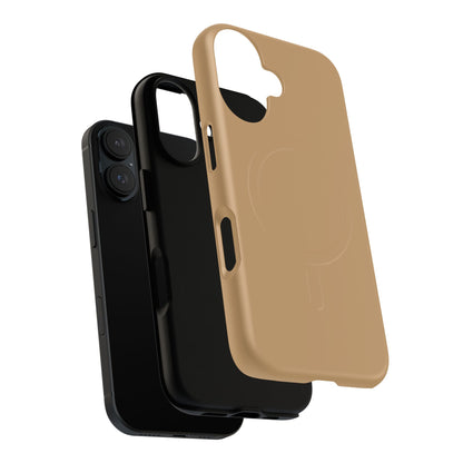 Camel Minimalist Heritage Check MagSafe® iPhone Case | Luxury Magnetic Phone Cover