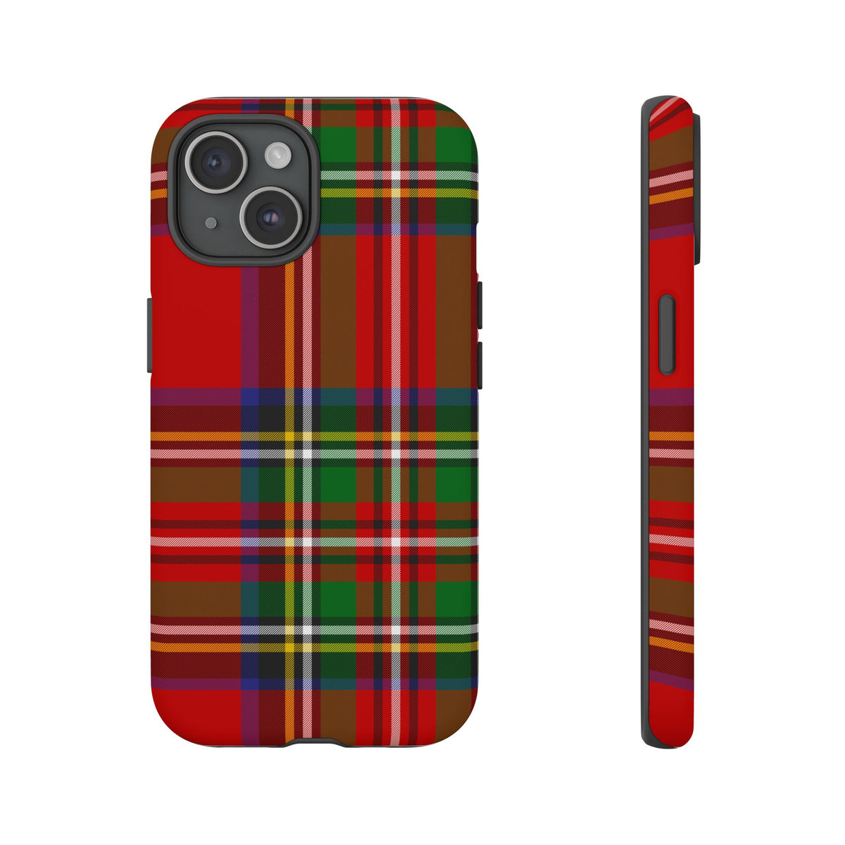 Royal Stewart Heritage Tartan iPhone Case | Dual-Layer Matt Protective Cover