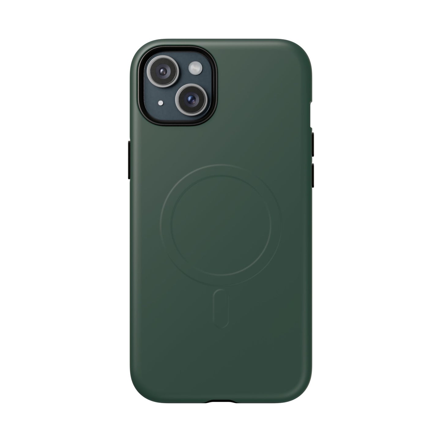 Bottle Green Minimalist Heritage Check MagSafe® iPhone Case | Luxury Magnetic Phone Cover