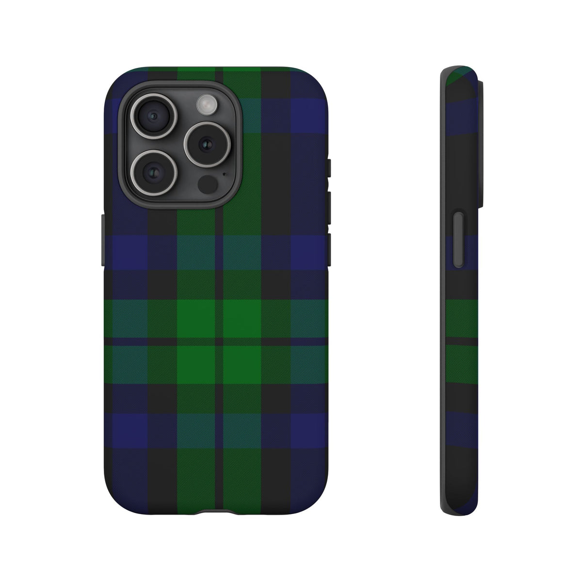 Black Watch Traditional Tartan iPhone Case | Dual-Layer Matt Protective Cover