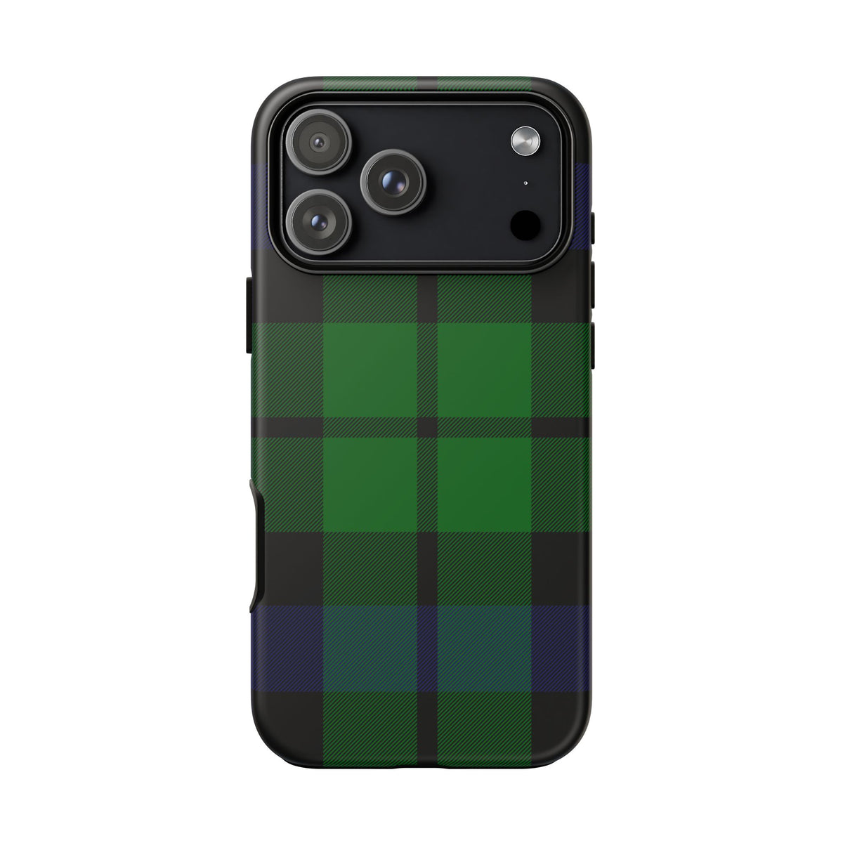 Black Watch Traditional Tartan iPhone Case | Dual-Layer Matte Protective Cover