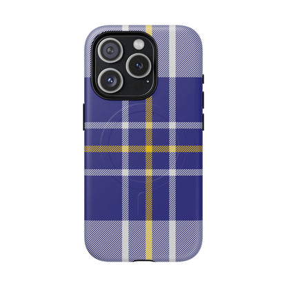 MacPherson Dress Blue Tartan MagSafe® iPhone Case | Luxury Magnetic Phone Cover