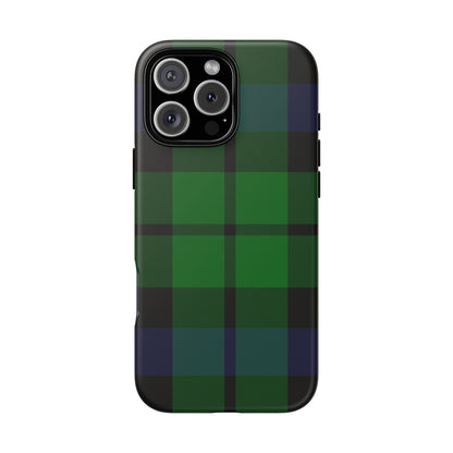 Black Watch Traditional Tartan iPhone Case | Luxury Protective Phone Cover