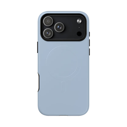 Cloud Blue Minimalist Heritage Check MagSafe® iPhone Case | Luxury Magnetic Phone Cover