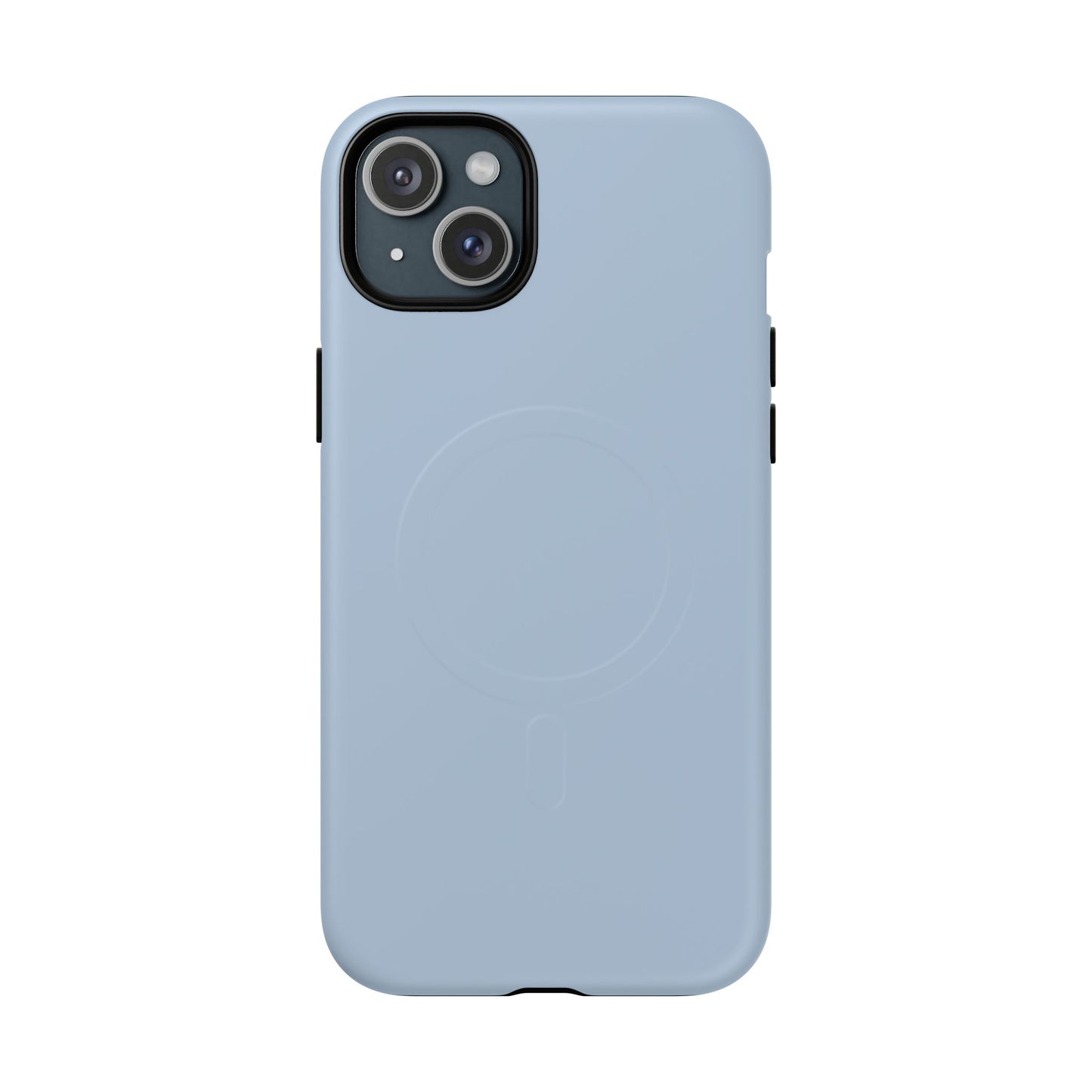 Cloud Blue Minimalist Heritage Check MagSafe® iPhone Case | Luxury Magnetic Phone Cover