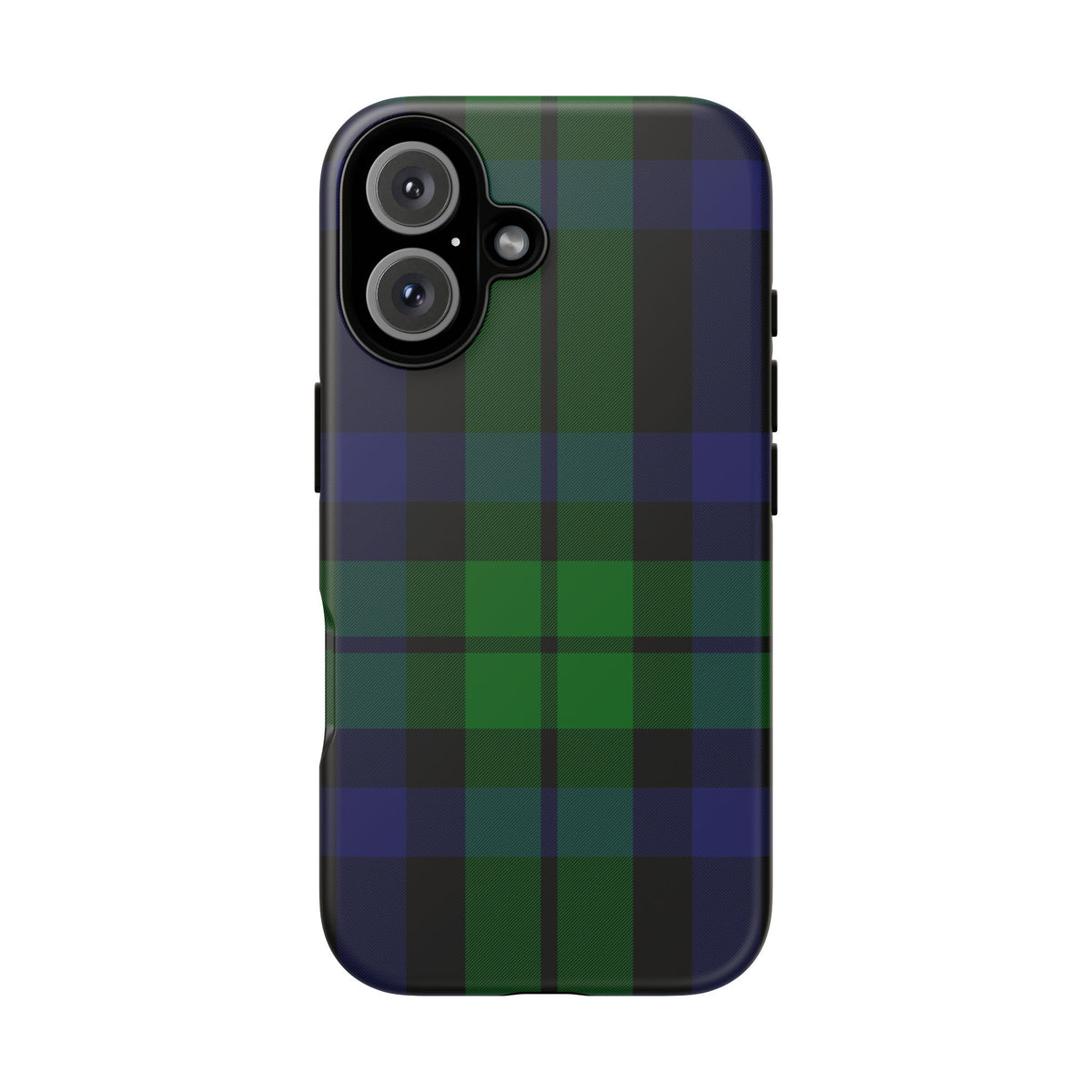Black Watch Traditional Tartan iPhone Case | Dual-Layer Matt Protective Cover