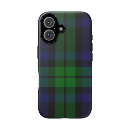 Black Watch Traditional Tartan iPhone Case | Dual-Layer Matt Protective Cover