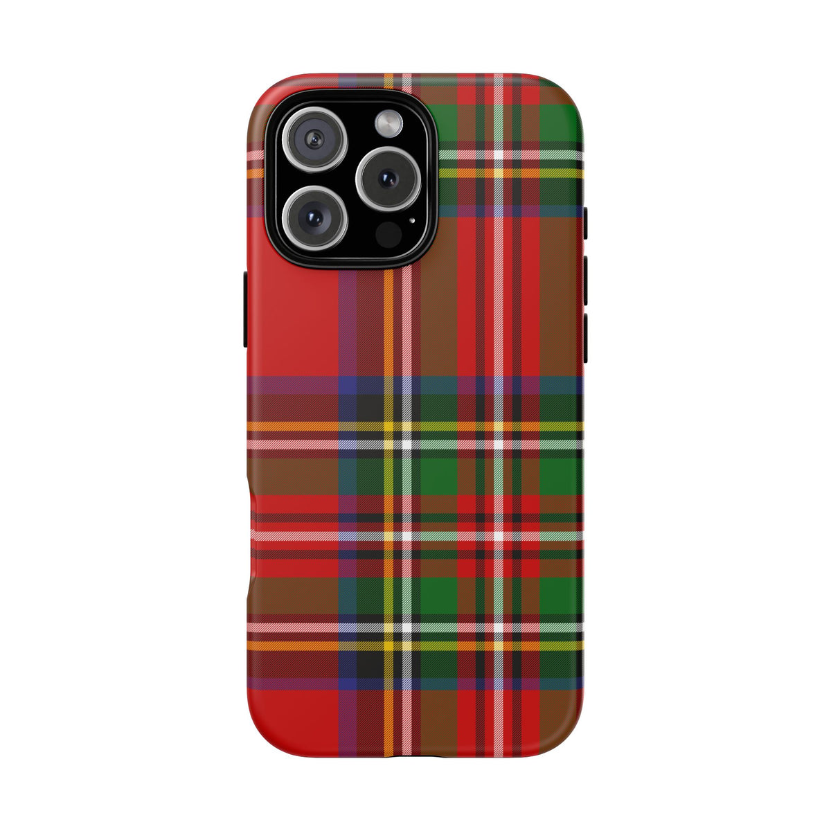 Royal Stewart Heritage Tartan iPhone Case | Dual-Layer Matt Protective Cover