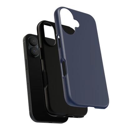 Navy Blue Sharp Tailored Heritage Check iPhone Case | Luxury Protective Phone Cover