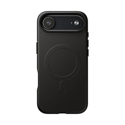 Black Minimalist Heritage Check MagSafe® iPhone Case | Luxury Magnetic Phone Cover