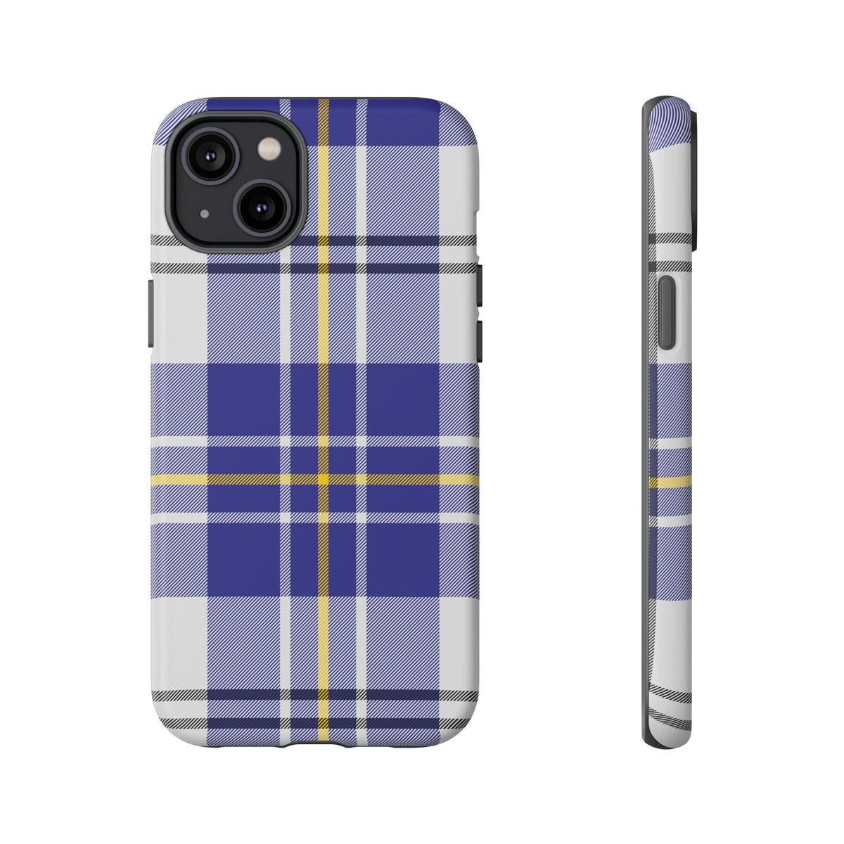 MacPherson Dress Blue Tartan iPhone Case | Dual-Layer Matt Protective Cover