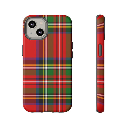 Royal Stewart Heritage Tartan iPhone Case | Dual-Layer Matt Protective Cover