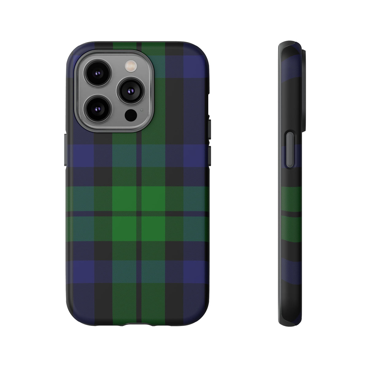 Black Watch Traditional Tartan iPhone Case | Dual-Layer Matt Protective Cover