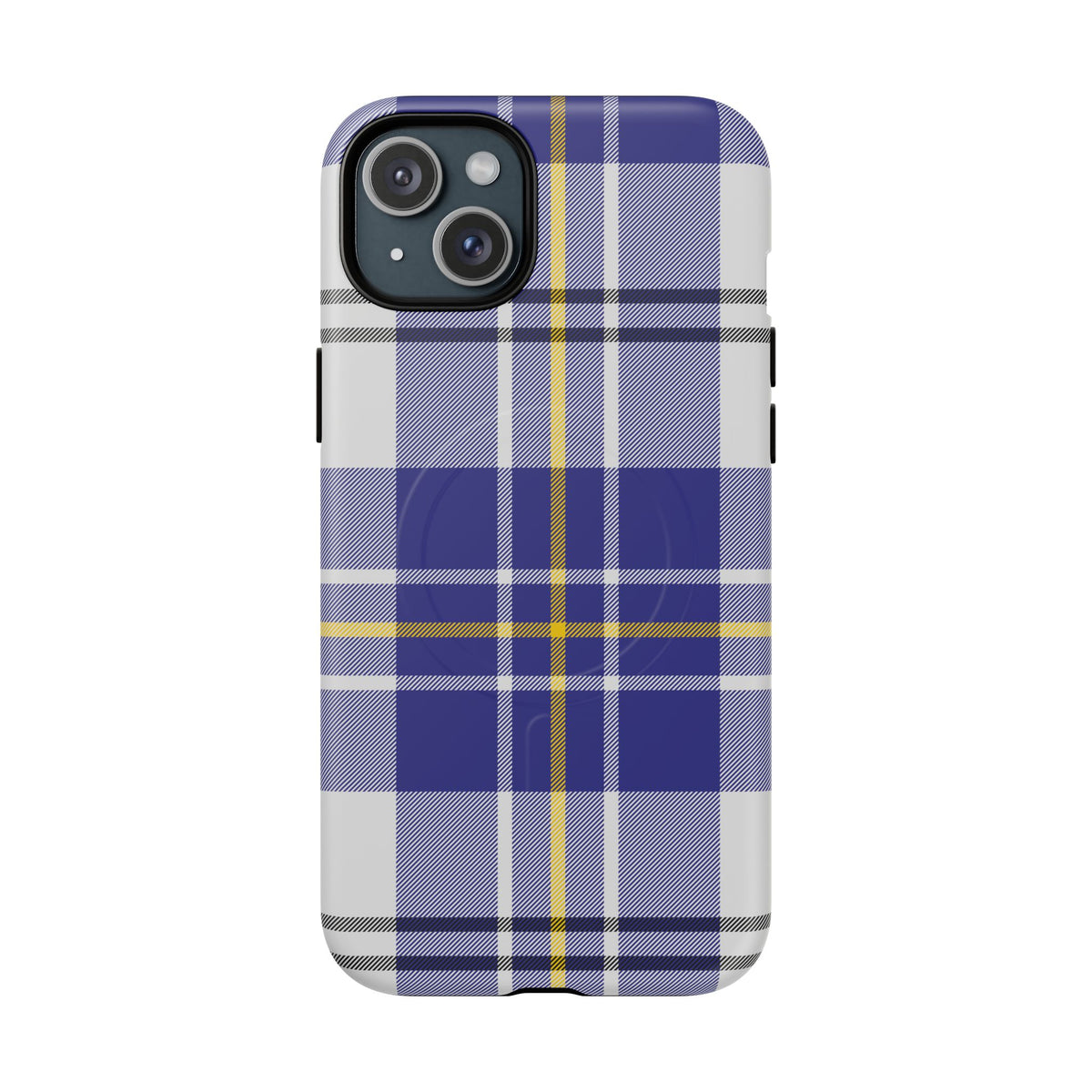 MacPherson Dress Blue Tartan MagSafe® iPhone Case | Dual-Layer Magnetic Protective Cover