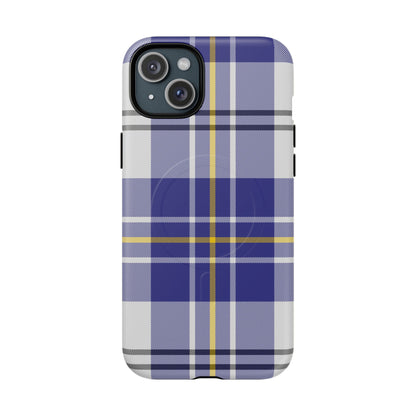MacPherson Dress Blue Tartan MagSafe® iPhone Case | Dual-Layer Magnetic Protective Cover