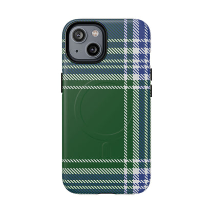 MacDonald Lord of the Isles Minimalist Heritage Check MagSafe® iPhone Case | Luxury Magnetic Phone Cover