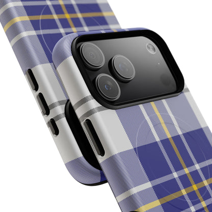 MacPherson Dress Blue Tartan MagSafe® iPhone Case | Dual-Layer Magnetic Protective Cover