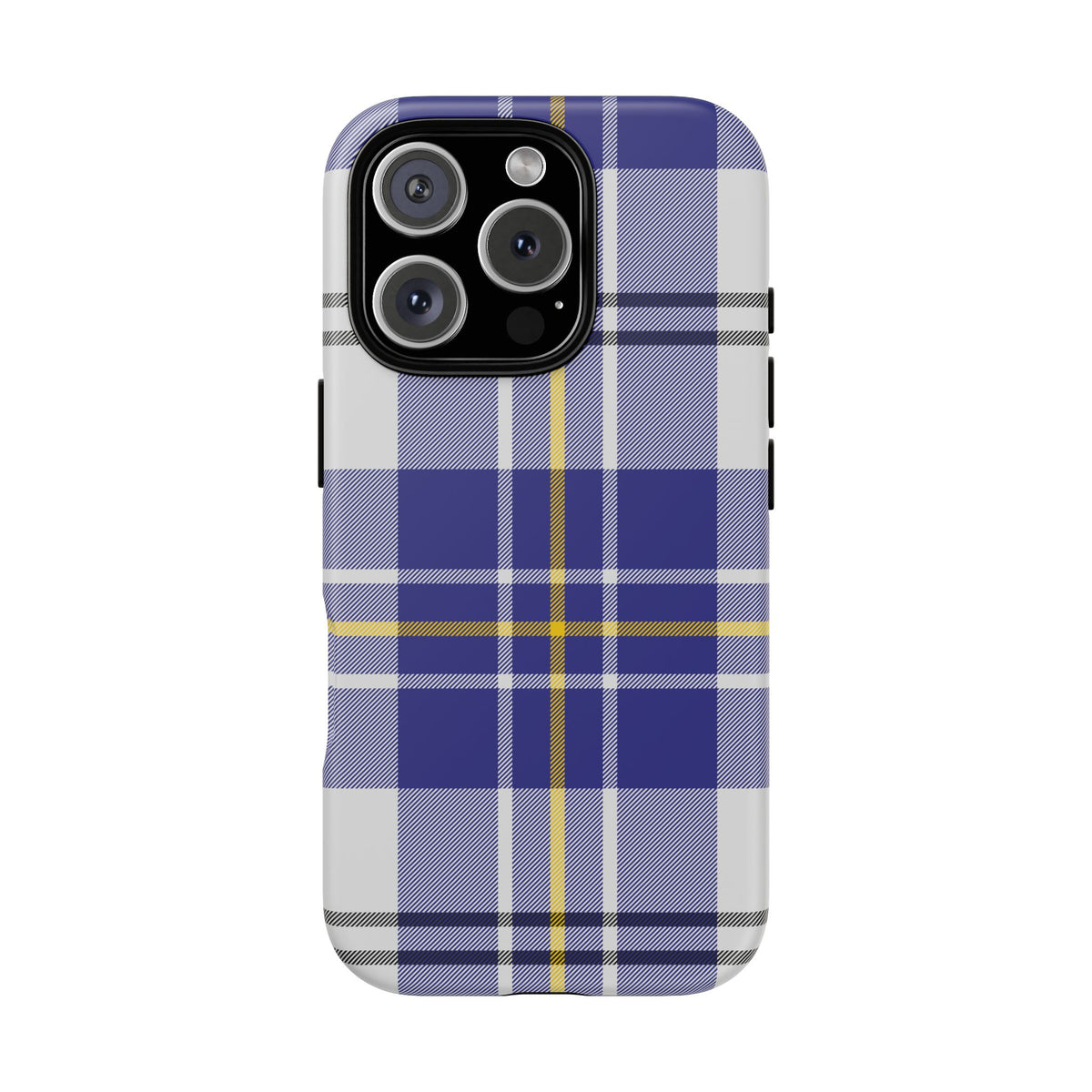 MacPherson Dress Blue Tartan iPhone Case | Dual-Layer Matt Protective Cover
