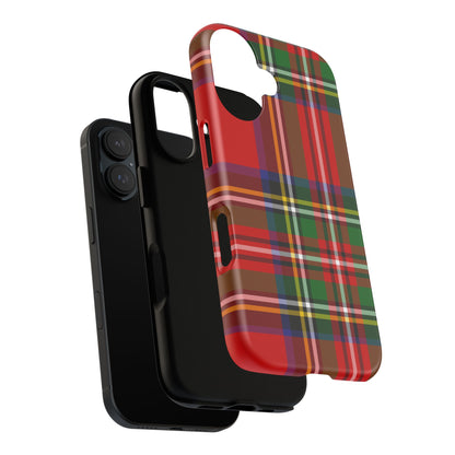 Royal Stewart Heritage Tartan iPhone Case | Dual-Layer Matt Protective Cover