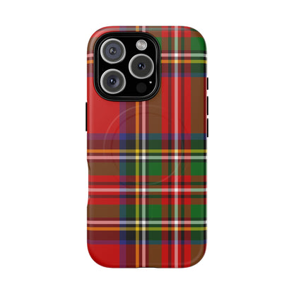 Royal Stewart Heritage Tartan MagSafe® iPhone Case | Dual-Layer Magnetic Protective Cover