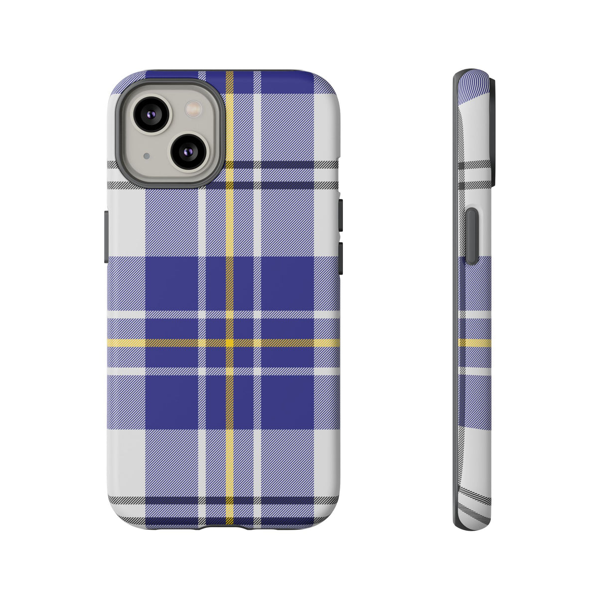MacPherson Dress Blue Tartan iPhone Case | Dual-Layer Matt Protective Cover