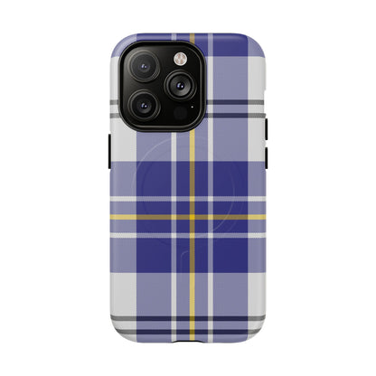 MacPherson Dress Blue Tartan MagSafe® iPhone Case | Dual-Layer Magnetic Protective Cover