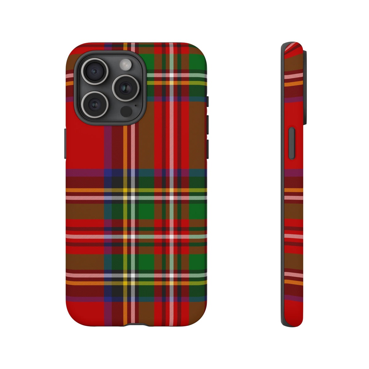 Royal Stewart Heritage Tartan iPhone Case | Dual-Layer Matt Protective Cover