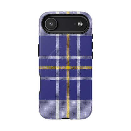 MacPherson Dress Blue Tartan MagSafe® iPhone Case | Luxury Magnetic Phone Cover