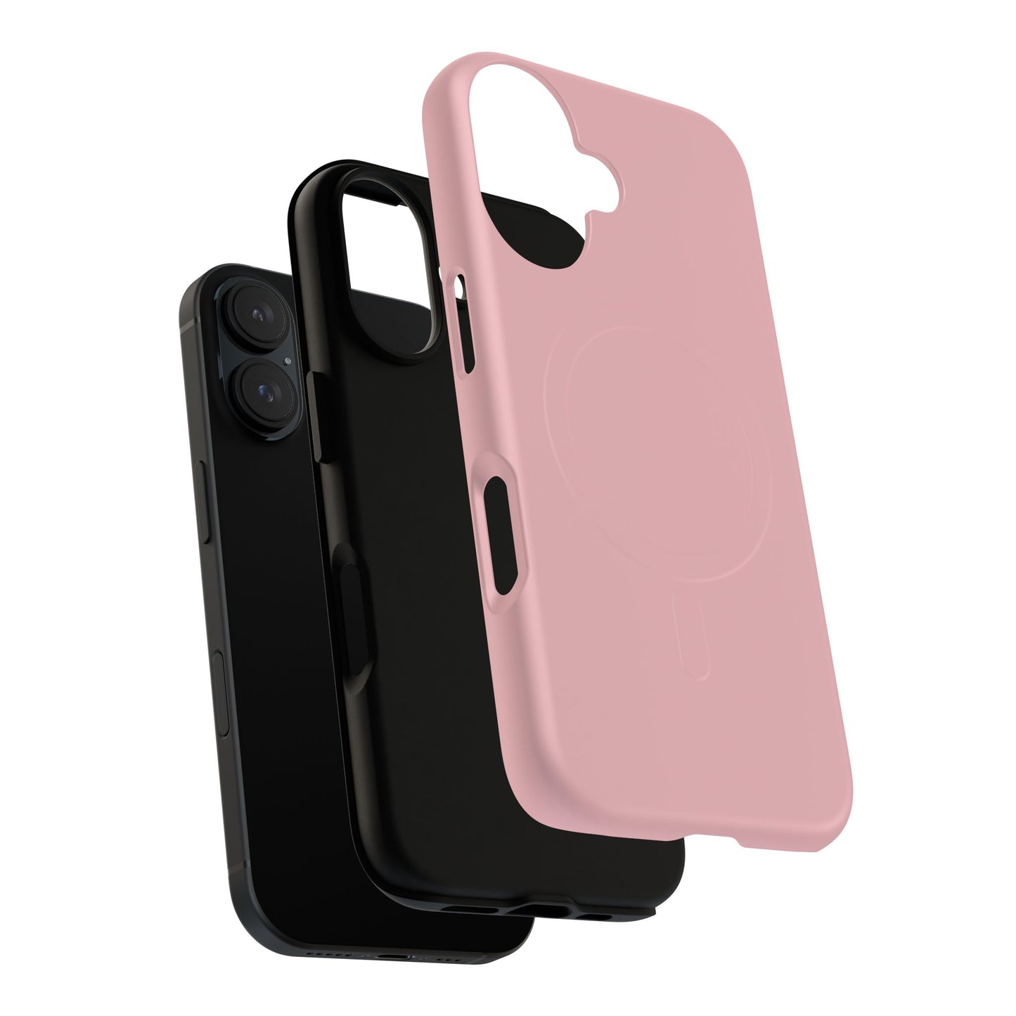 Blush Pink Minimalist Heritage Check MagSafe® iPhone Case | Luxury Magnetic Phone Cover