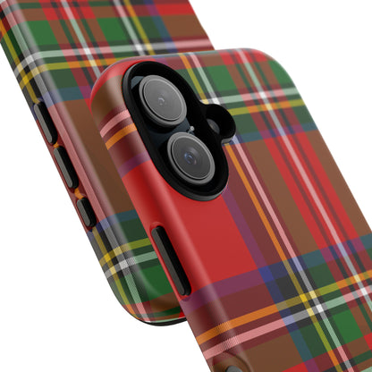 Royal Stewart Heritage Tartan iPhone Case | Dual-Layer Matt Protective Cover