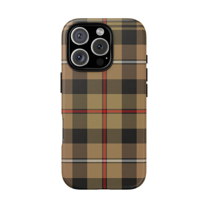MacKenzie Hunting (Brown) Traditional Tartan iPhone Case | Dual-Layer Matt Protective Cover