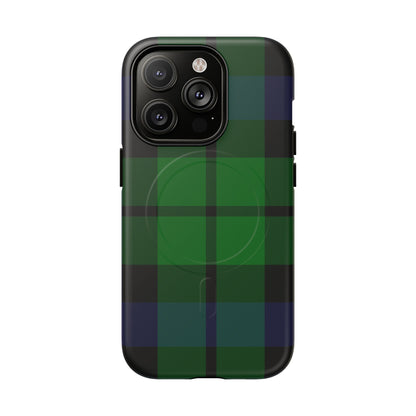 Black Watch Traditional Tartan MagSafe® iPhone Case | Luxury Magnetic Phone Cover