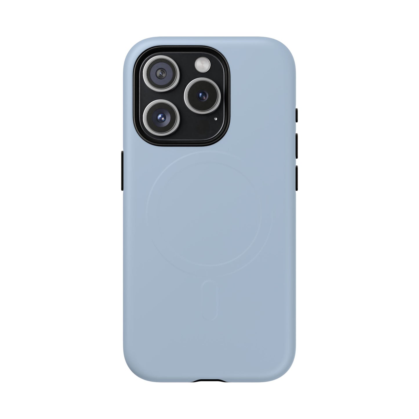 Cloud Blue Minimalist Heritage Check MagSafe® iPhone Case | Luxury Magnetic Phone Cover