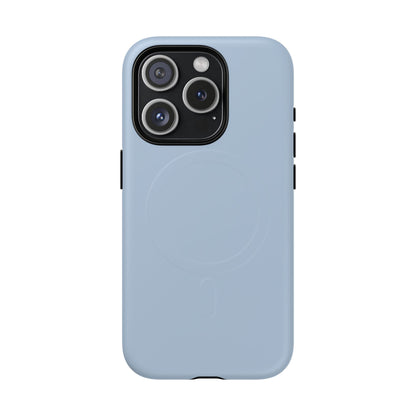Cloud Blue Minimalist Heritage Check MagSafe® iPhone Case | Luxury Magnetic Phone Cover