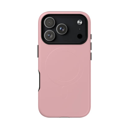 Blush Pink Minimalist Heritage Check MagSafe® iPhone Case | Luxury Magnetic Phone Cover