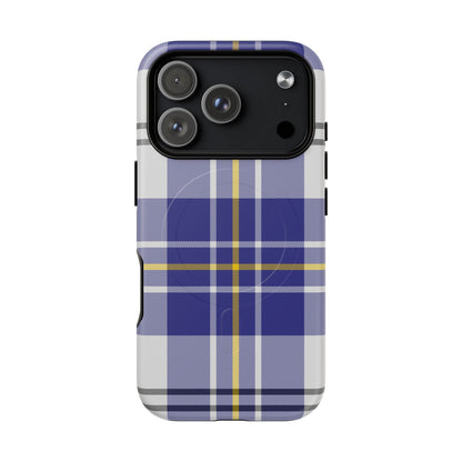 MacPherson Dress Blue Tartan MagSafe® iPhone Case | Dual-Layer Magnetic Protective Cover